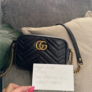 Gucci Marmont Mini Black Bag